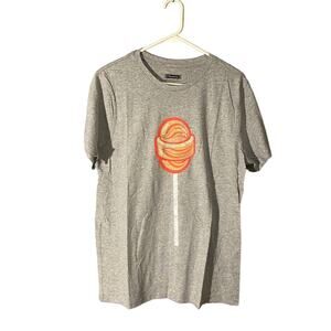 Tootsie Gray Cotton Blend Tootsie Pop Logo Graphic Novelty T-Shirt Men Sz L